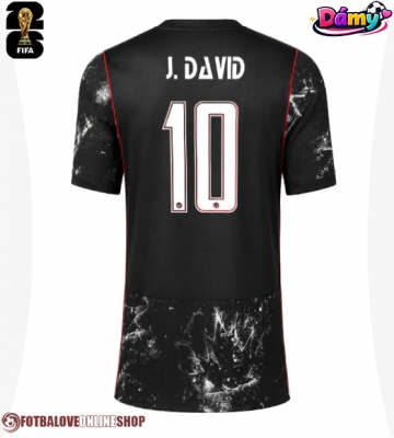 Kanada Jonathan David #10 Venkovní Dres pro Dámy MS 2026 Krátkým Rukávem